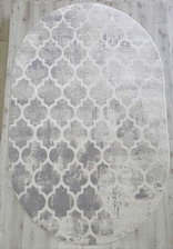 Ковер 36557A, 1,25*1,8, OVAL, CREAM / L.GREY