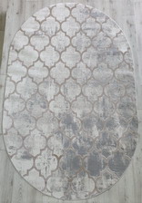 Ковер 36557A, 0,83*1,5, OVAL, L.BEIGE / L.BEIGE