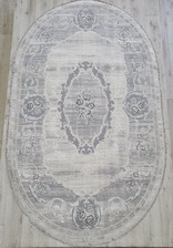 Ковер 36546A, 1,25*1,8, OVAL, GREY / GREY