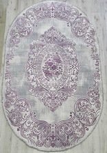 Ковер 36560A, 1,25*1,8, OVAL, GREY / LILA