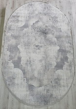 Ковер 36560A, 1,25*1,8, OVAL, GREY / GREY