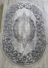 Ковер 36567A, 1,25*1,8, OVAL, GREY / GREY