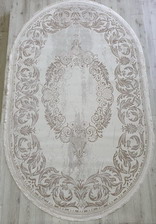 Ковер 36567A, 1,5*4, OVAL, L.BEIGE / L.BEIGE