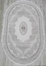 Ковер 36548A, 0,83*1,5, OVAL, GREY / L.BEIGE