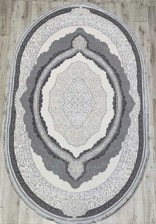 Ковер 36845A, 3*5, OVAL, GREY / L.GREY