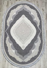 Ковер 36846A, 1,5*3, OVAL, GREY / L.GREY