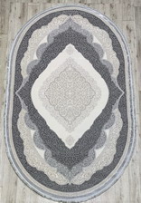 Ковер 36846A, 2,5*3,5, OVAL, L.GREY / GREY