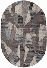 Ковер 36854A, 0,83*1,5, OVAL, L.GREY / BLUE