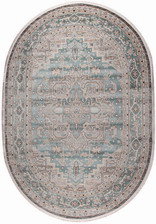 Ковер 36862A, 0,83*1,5, OVAL, L.GREY / BLUE