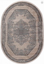 Ковер 36972X, 0,83*1,5, OVAL, L.BEIGE / BLUE