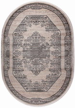 Ковер 36972X, 0,83*1,5, OVAL, L.BEIGE / L.GREY