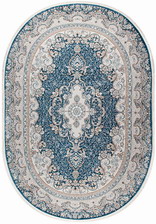 Ковер 37056D, 2*2,9, OVAL, BLUE / BLUE