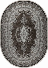 Ковер 37056D, 2*2,9, OVAL, BROWN / BROWN