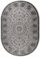Ковер 37122A, 1,5*2,3, OVAL, GREY / GREY