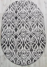 Ковер 36118X, 0,8*1,5, OVAL, SILVER / SILVER