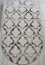 Ковер 36188X, 0,8*1,5, OVAL, L.BEIGE / L.BEIGE