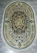Ковер 2514MC, 2*4, OVAL, NAVY / NAVY