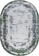 Ковер 36897J, 2*2,9, OVAL, GREEN FLS / L.GREY