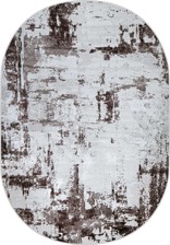 Ковер 37342A, 1*2, OVAL, BROWN / D.BEIGE