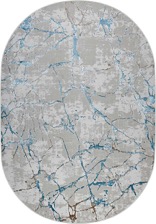 Ковер 37886A, 2*4, OVAL, BLUE FLS / BEIGE FLS