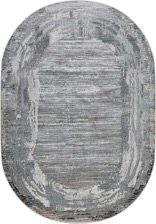 Ковер 37904A, 0,83*1,5, OVAL, BLUE FLS / BEIGE FLS