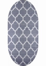 Ковер MEGA CARVING WK_d422, 2*4, OVAL, LIGHT BLUE