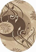 Ковер MEGA CARVING_4780, 1*2, OVAL, BEIGE