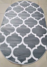 Ковер MEGA CARVING WK_d422, 2,5*3,5, OVAL, GRAY-NATURAL