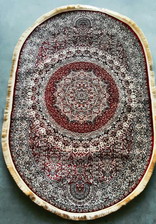 Ковер 20054A, 2,5*3,5, OVAL, RED / RED
