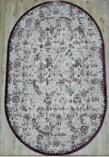 Ковер 36903A, 1,6*3, OVAL, CREAM / LILA