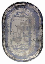 Ковер 36897J, 1*3, OVAL, BLUE / GREY