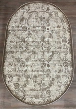 Ковер 36903A, 0,8*1,5, OVAL, CREAM / D.BEIGE