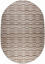 Ковер 39456A, 0,8*1,5, OVAL, D.BEIGE / BEIGE