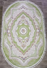 Ковер 36073A, 0,83*1,4, OVAL, GREEN / GREEN
