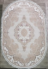 Ковер 36145A, 1,5*2,25, OVAL, L.BEIGE / L.BEIGE