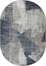 Ковер 37616A, 0,8*1,5, OVAL, BLUE / L.GREY