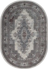 Ковер 37662A, 1,5*2,3, OVAL, BLUE / L.GREY