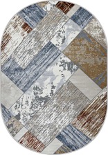 Ковер 37932A, 2*2,9, OVAL, BLUE / L.BEIGE