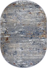 Ковер 37938A, 0,8*1,5, OVAL, BLUE / L.GREY