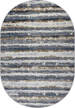 Ковер 37939A, 0,8*1,5, OVAL, BLUE / L.GREY