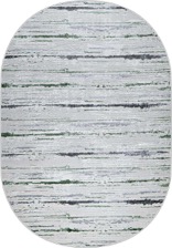 Ковер 38462A, 1,25*1,8, OVAL, GREEN FLS / L.GREY