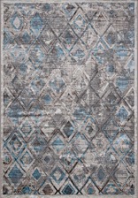 Ковер 37910A, 2*2,9, STAN, BLUE FLS / BEIGE FLS