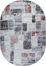 Ковер 38471A, 1,25*1,8, OVAL, ROSE FLS / L.GREY