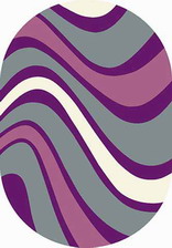 Ковер SUNRISE_v802, 2*5,5, OVAL, GRAY-LILAC