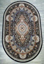 Ковер 7701, 3*4, OVAL, LACIVERT / LACIVERT