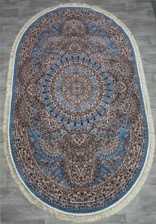 Ковер 9913, 1,2*1,7, OVAL, BLUE / CREAM