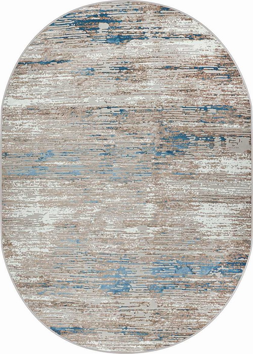 36952A, 1,5*1,5, OVAL, BLUE / BEIGE