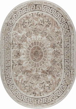Ковер 37545A, 0,8*1,5, OVAL, BROWN / BEIGE