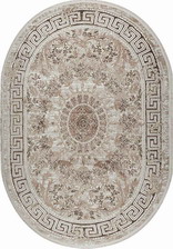 Ковер 37545A, 3*3, OVAL, BROWN / BEIGE