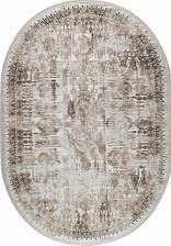 Ковер 37547B, 0,8*1,5, OVAL, BROWN / BEIGE